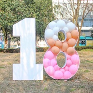 91.5cm KT Board Number Box Large Number Mosaic Balloon Frame DIY Number 0-9 Balloon Filling Box kids