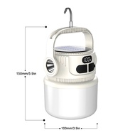 HaixnFire ซังไฟแสงอาทิตย์สำหรับตั้งแคมป์ W105ไฟสำหรับเต็นท์แบบชาร์จไฟได้ไฟฉายตั้งแคมป์