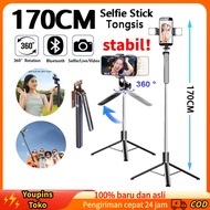 [Best Selling] Tripod 170cm Selfie Stick LED Light Remote Bluetooth 170cm Multifunction Stainless St
