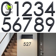 QIUJUU 4inch/10cm Door Label  Black ABS Acrylic For Home Mailbox Hotel Address 0 To 9
