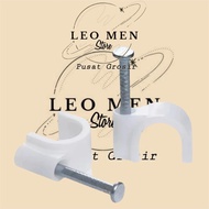 22 mm Pipe Clamp ~ 22 mm Paralon Clamp ~ 22 mm Cable Clamp ~ 22 mm ~ Concrete Nail ~ White ~ Unit