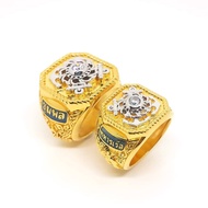 JewelStreet แหวนเงินแท้925 เคลือบทองแท้ทอง18k แหวนทหารเรือชุมพล ฝังเพชร