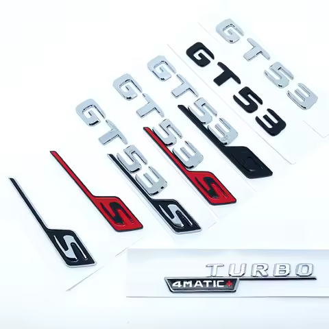 Black Silver GT50 GT53 GT63 GT63S V8 Biturbo 4matic+ ABS Emblem for C190 X290 Car Side Trunk Sticker