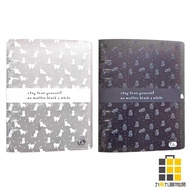 B & W Black White A5 6-Hole Universal Folder [Jiucheng Jiu Stationery] A5 File 6-Hole PP Hole 6-Hole