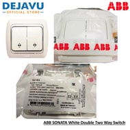 2 Gang ABB Sonata White Double Two Way Switch - 2 Gang 2 Way Switch (2G1W) - 2 Gang 2 Way (638-01020