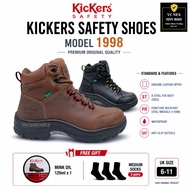 Kickers Safety Shoes 1998 | WATERPROOF | Anti-slip Safety Boot | Mid Cut Laces | Size UK6-11