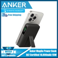 Anker MagGo 10000mAh PowerBank, Qi2 Certified 15W Ultra-Fast MagSafe-Compatible Portable Charger 10,