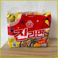 ◨ ✸ ☋ YLOS Jin Ramen by Ottogi WHOLESALE (5pcs)Korean instant noodles Mild & spicy flavor