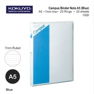 Kokuyo Campus Binder Loose Leaf Ring Note Book File A5 Blue (102B) / Green (102G)