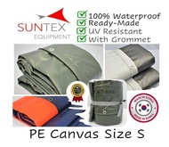 PE Canvas Size S Blue Orange Ready Made 100% Made in Korea PE Tarpaulin Canopy Tent Shades Cover Wat