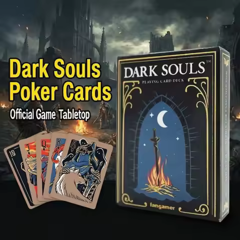 Dark Souls Poker Cards for Game Fans Daily Entertainment Party Display Collectible Retro Black Gold 