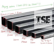 MILD STEEL BESI HOLLOW ( ¾  x ¾ X 1.2MM) SQUARE HOLLOW💯READY STOCK💯