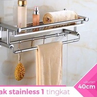 Best! Shampoo Bathroom Rack Etc+1-Level stainless Towel Rack.,