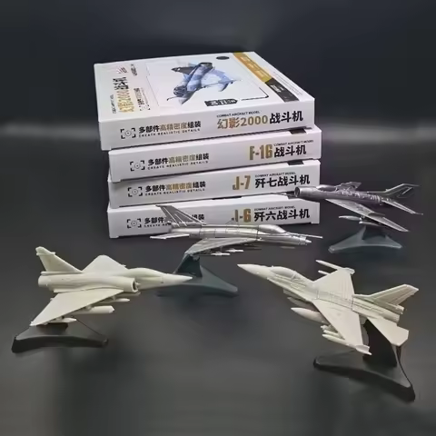 1/144 Assembly Fighter US F16 Chinese J-6 MIG-21 France Mirage 2000 Soviet MiG Jet Sand Table 4D Air