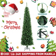 Slim Christmas Tree 7ft/8ft Metal Stand Artificial Christmas Decorations Xmas Tree