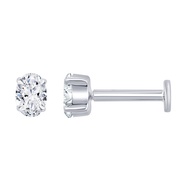 Star Promise Lab-Grown Diamond Oval Cut Earring