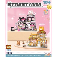 LOZ 1377 Cat shop and 1378 Gift shop - LOZ Street mini - loz mini brick - loz mini ideas loz block t