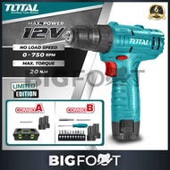 (COMBO SET) Total 12V Li-ion Cordless Drill | TDLI12415 &amp; TOSLI22111