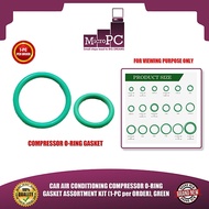 MICRO PC CAR AIR CONDITIONING COMPRESSOR O-RING GASKET ASSORTMENT KIT (1-PC per ORDER), GREEN