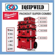 MILWAUKEE PACKOUT SUPER COMBO (MOST VERSATILE DURABLE MODULAR STORAGE SYSTEM) TOOL BOX + ROLLING CASE