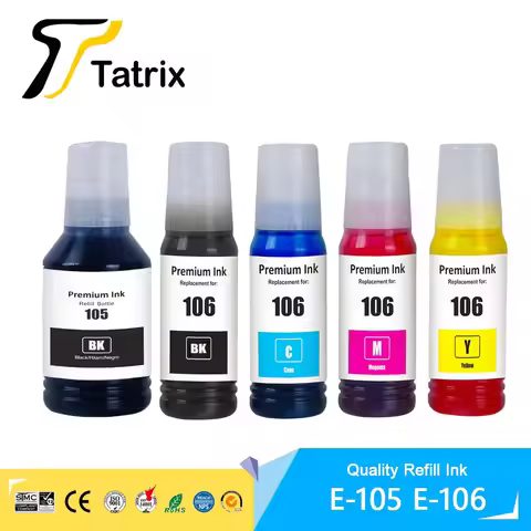 Tatrix Quality Compatible Refill Ink For Epson 105 106 EcoTank Ink For Epson ECOTANK ET-7700/ET-7750