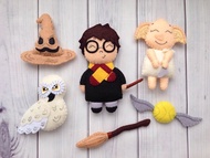 哈利毛氈 玩具貓頭鷹 嬰兒床裝飾嬰兒房幼兒房 寶寶生日 嬰兒禮物