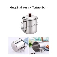 9cm stainless steel mug with viral chocolate ice 9cm stainless steel lid mug (1pc)/ Stainless cup cu