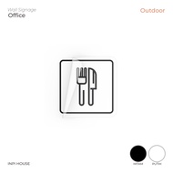 INPI HOUSE Signage Sticker Cafeteria, Restaurant - Dining Area Logo Sign Board - Sticker