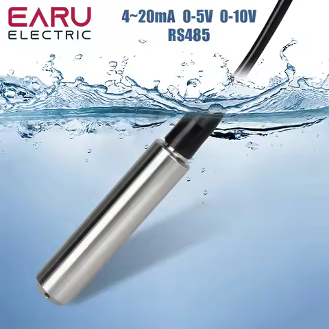 Level Sensor 4-20Ma 0-5V 0-10V RS485 Output Liquid Level Transmitter Water Level Sensor Probe Detect
