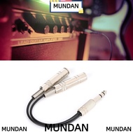 MUNDAN 6.35mm Male to 2 6.35mm Female, Shielding Male to 2 Female Breakout Splitter Cable, Electric 