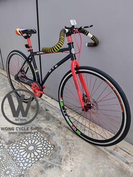 Basikal FIXIE 700c Fixe besar with dropbar handlebar Fixed Bike