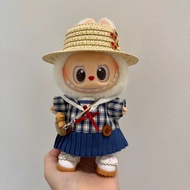 Labubu Doll Cherry Outfit School Stand Pose 123 Generation Sitting Clothes Dressing up Toy for Boys