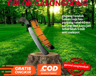 GOLOK GALONGGONG BAJA HSS MULTIFUNGSI GAGANG TANDUK SARUNG KAYU JATI