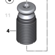 BMW F10 F07 REAR ABSORBER SPONGE +MOUNTING Shock absorber damper rear (For models with EDC) 33536789