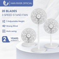 HAN RIVER 20 Blade Standing Fan Electric Stand Fan Adjustable Fan Table Fan Air Circulation Fan HRFS