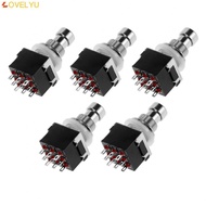 3PDT Pedal Switch ON/ON Locking Mechanism Locking Button Design 5-piece Pack