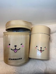 星巴克x膳魔師不銹鋼真空杯燜燒杯飯壺連保溫袋470ml Starbucks x thermos vacuum food jar with pouch