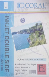 Kertas Print Inkjet Mate Double Side F4 220 CORAL - Inkjet Matte Paper