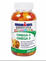 加拿大🇨🇦包郵直送 IronKids 兒童魚油奧米加 3 DHA EPA果汁軟糖 Essential Omega-3 Gummies (200粒增量裝) Costco