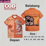Unisex Short Sleeve Polo Shirt with Exclusive RM100 Malaysian Ringgit Banknote Print, Sizes 100–4XL,