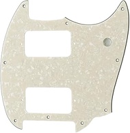 Aged Pearl HH 9 Holes Round Corner Guitar Pickguard 2 Humbuckers Compatible for Squier Bullet Series