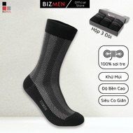 [SET 3 ĐÔi] Tất Nam Cổ Cao Sợi Tre Kháng Khuẩn Cao Cấp Bizmen BM.06.23