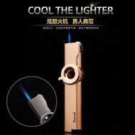 Omai Creative Influencer Straight Point Cigar Windproof Lighter Unique Small Welding Gun Metal Grind