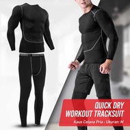 MEN'S WINTER UNDERWEAR Men's Long John Tracksuit Quick Dry LONG JOHN SUIT/ Gym Workout Clothes/