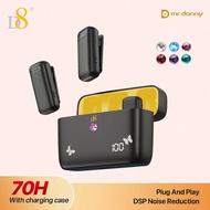 D8 Professional Wireless Lavalier Microphone,USB-C 2 In-1 Universal Mic Microphone (With Charging Ca