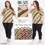 Sale Baju Batik Wanita Jumbo / Blouse Batik Jumbo / Baju Batik Big