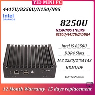 MINI PC Intel N150/N95/4417U/8250U DDR4 M.2 2280 2*SATA3 INTEL I226×4 2.5G Type-C HDMI DP Soft Route