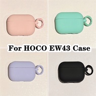 For HOCO. EW43 Case Simple solid color for HOCO EW43 Casing Soft Earphone Case Cover