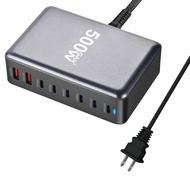 500W GAN Charger USB Fast Desktop สถานีชาร์จ 8 พอร์ต 3.0 QC PD USB ประเภท C FAST CHARGE สําหรับ iPho