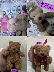 Jellycat 短腳兔 熊 kc 掛件  馬騮 猴 公仔  monkey bunny bear